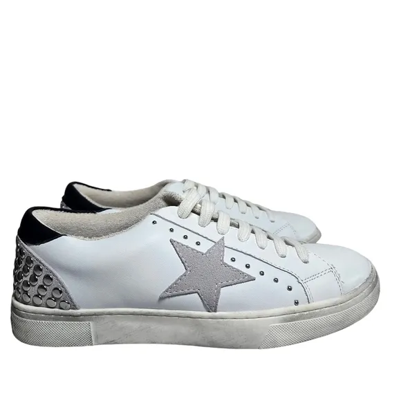 Steven New York Rubie Star White Lace Up Sneakers Sz 8