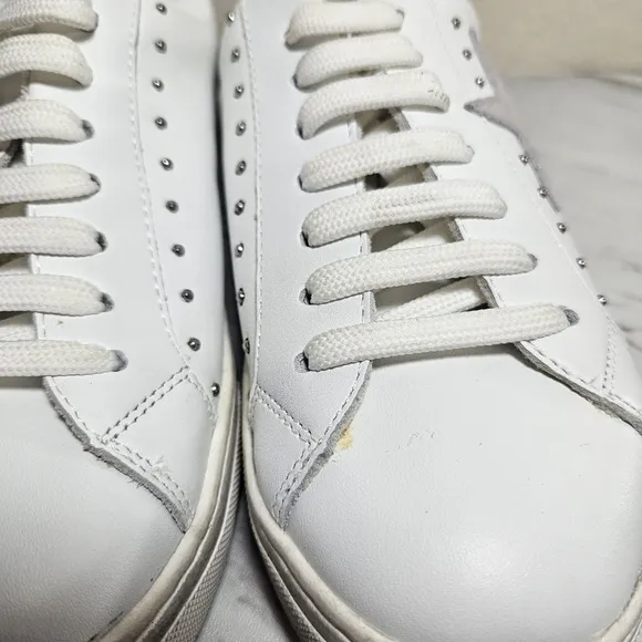 Steven New York Rubie Star White Lace Up Sneakers Sz 8