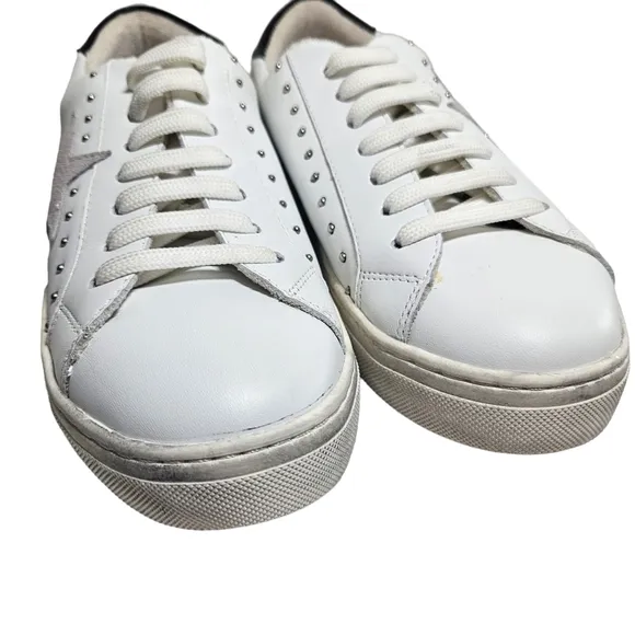 Steven New York Rubie Star White Lace Up Sneakers Sz 8
