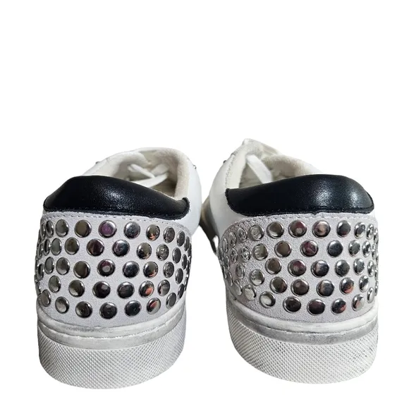 Steven New York Rubie Star White Lace Up Sneakers Sz 8