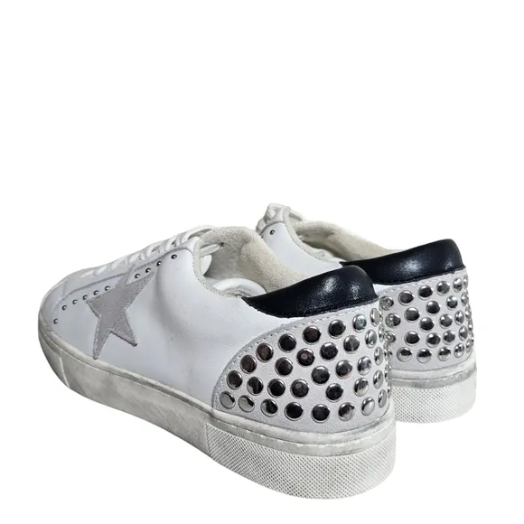 Steven New York Rubie Star White Lace Up Sneakers Sz 8
