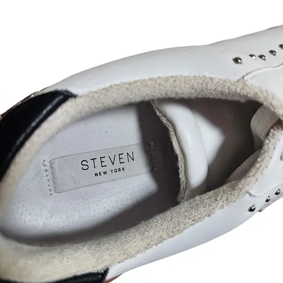 Steven New York Rubie Star White Lace Up Sneakers Sz 8