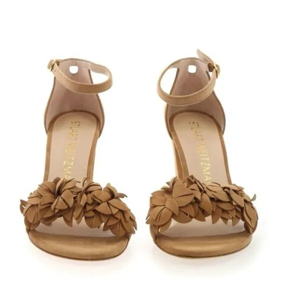 Stuart Weitzman Flower Sandals In Brown 8.5 Retails $514