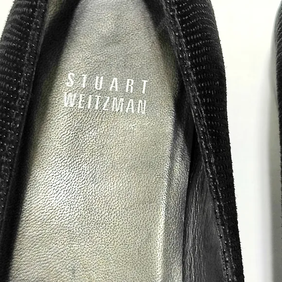 Stuart Weitzman Shoes Casual Slip On  Black Women's Wedge Loafer Size 7.5