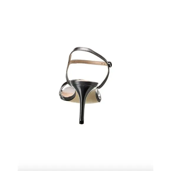 Stuart Weitzman Starla 80 Strappy Leather Sandal Gunmetal Womens Size 9