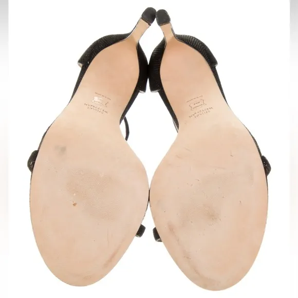 Stuart Weitzman Suede Keyhole Accent Sandals. Size 9.5