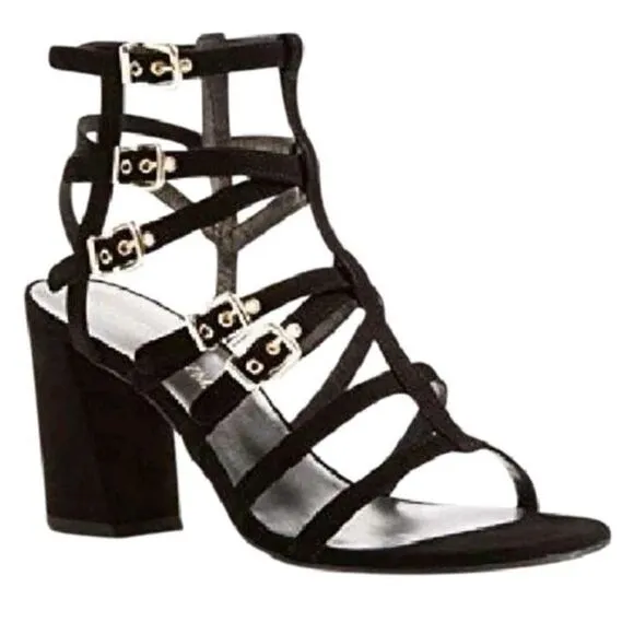 Stuart Weitzman Pass The Buck Caged Suede Sandals Gladiator Heels Sz 10 $465