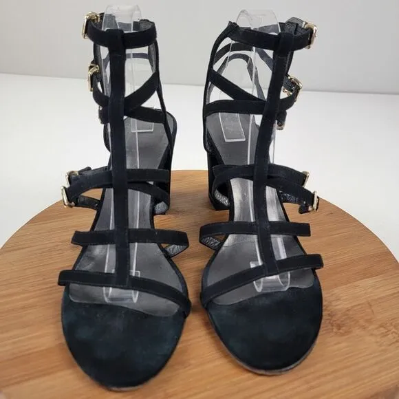 Stuart Weitzman Pass The Buck Caged Suede Sandals Gladiator Heels Sz 10 $465