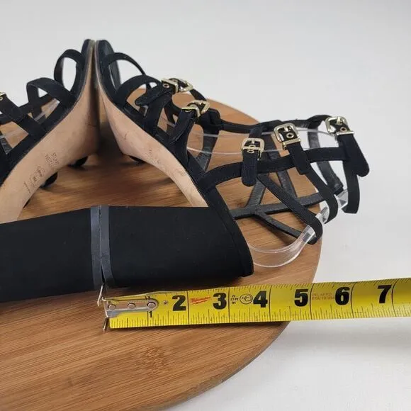 Stuart Weitzman Pass The Buck Caged Suede Sandals Gladiator Heels Sz 10 $465