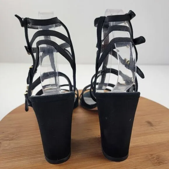 Stuart Weitzman Pass The Buck Caged Suede Sandals Gladiator Heels Sz 10 $465