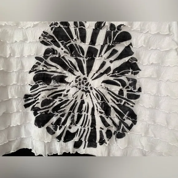 Style &amp; Co. Black and White Floral Motif Dress M