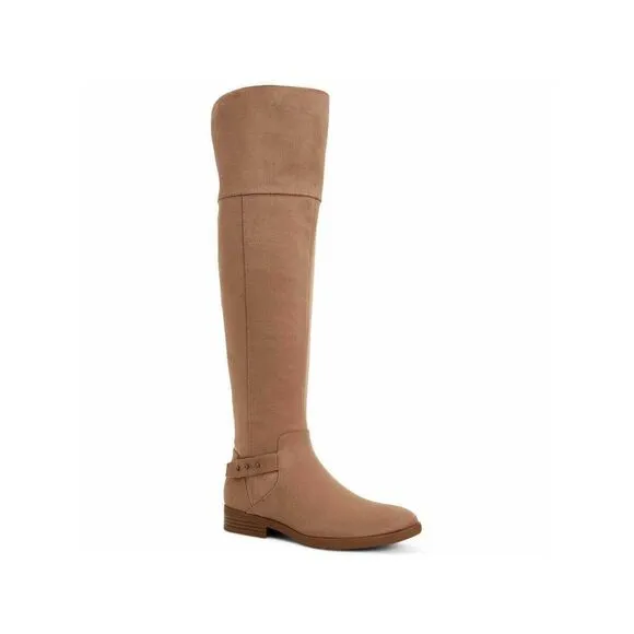 STYLE &amp; COMPANY Womens Brown Round Toe Stacked Heel Zip-Up Dress Boots 7