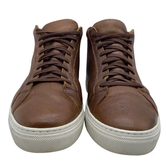 Taft Mens Shoes The Hightop Leather Sneakers 11 Brown Casual Lace Up Designer