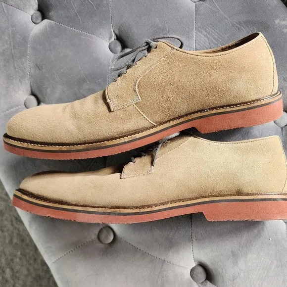 Tan Suede leather Oxford shoes