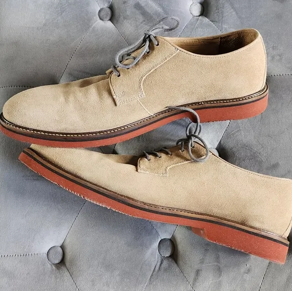 Tan Suede leather Oxford shoes