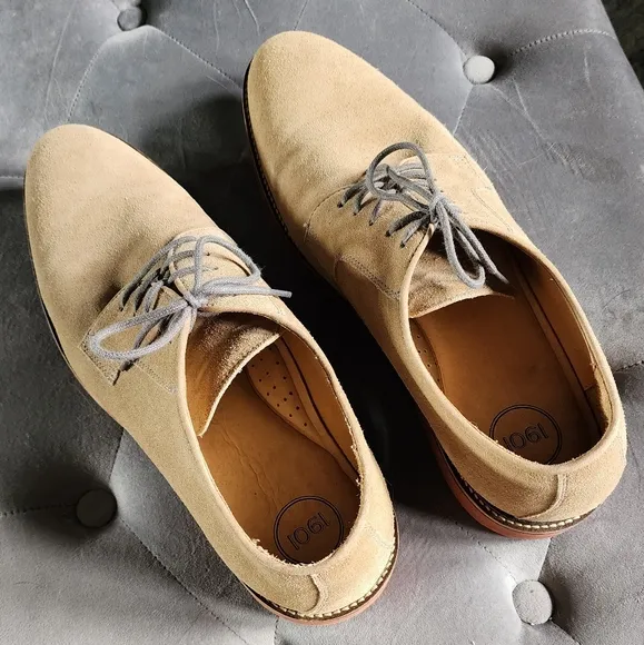 Tan Suede leather Oxford shoes
