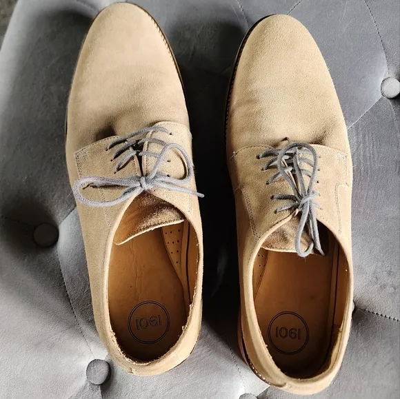 Tan Suede leather Oxford shoes