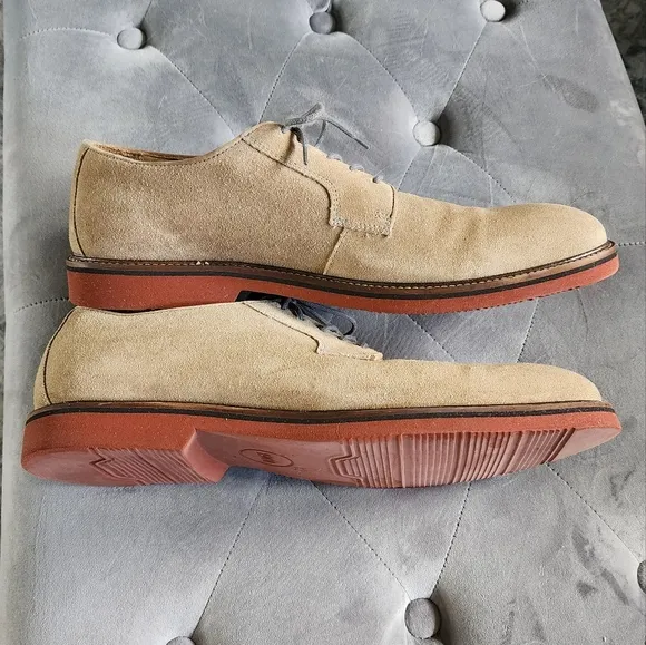 Tan Suede leather Oxford shoes