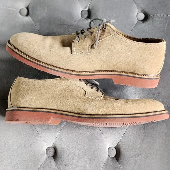 Tan Suede leather Oxford shoes