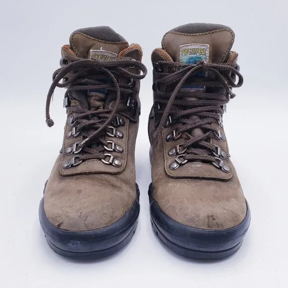 Tecnica Cascata Trekking Hiking Boots Womens 8.5 Brown Leather Lace Up Outdoor
