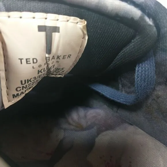 Ted Baker Kulei Navy Velvet Sneakers Womens Size 5