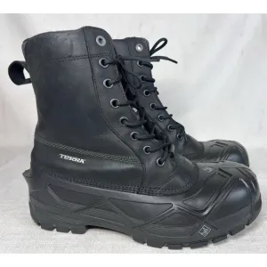 TERRA Black Winter Work Boots Steel Toe Men's Size 13 3M Thinsulate Insulation