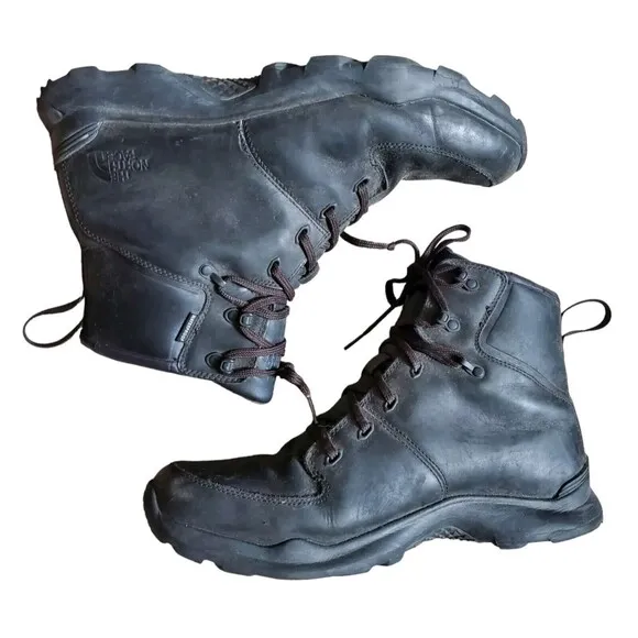 The North Face Boots Men 12.5 Thermoball Versa Black Hiking Lace Up Camp Trek