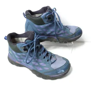 The North Face Endurus Womens 11 Blue Hiking Shoes Vibram Sneakers Outdoor FLAWS