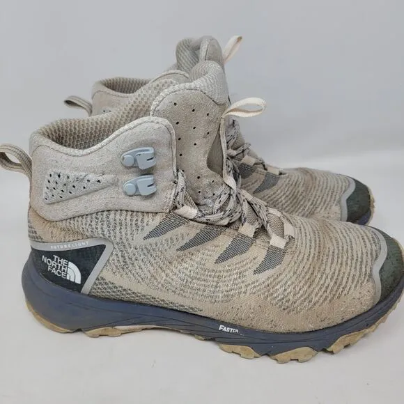 The North Face Ultra Fastpack III Mid Hiking Boots Womens 7.5 Gray Lace Up Shoes