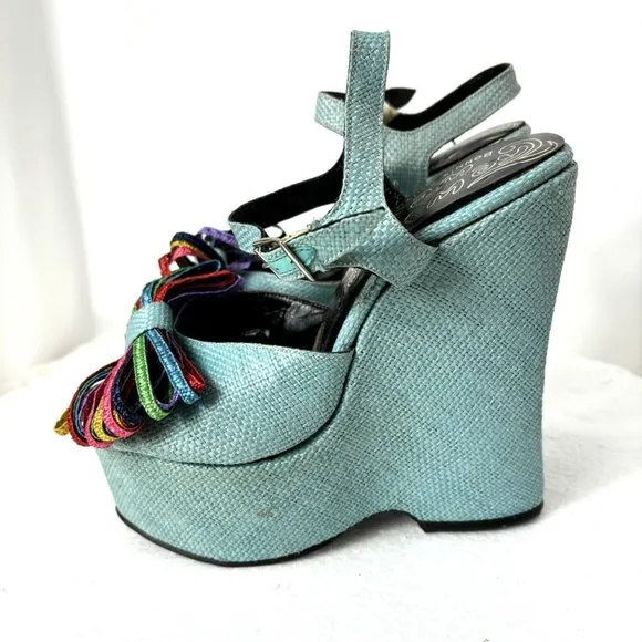The Wonder Wedge Bonnie Smith for Kimel Platform Heels Vintage 1970s