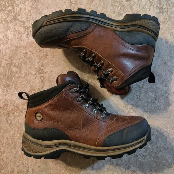 Timberland Backroads Hiker 22713 Leather Jungle Trail Hiking Boots Boys 2.5