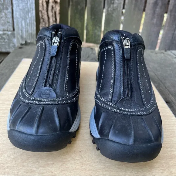 Timberland Canard Black Zip Up Low Boots Sz 7.5