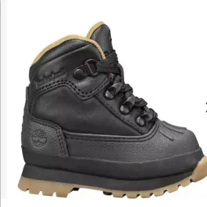Timberland Euro Hiker Infant/Toddler's Boots Black Nubuck TB0A1NJ4