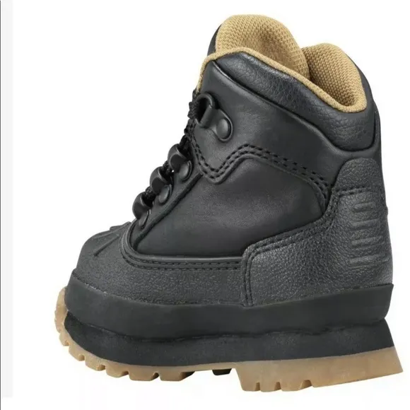 Timberland Euro Hiker Infant/Toddler's Boots Black Nubuck TB0A1NJ4