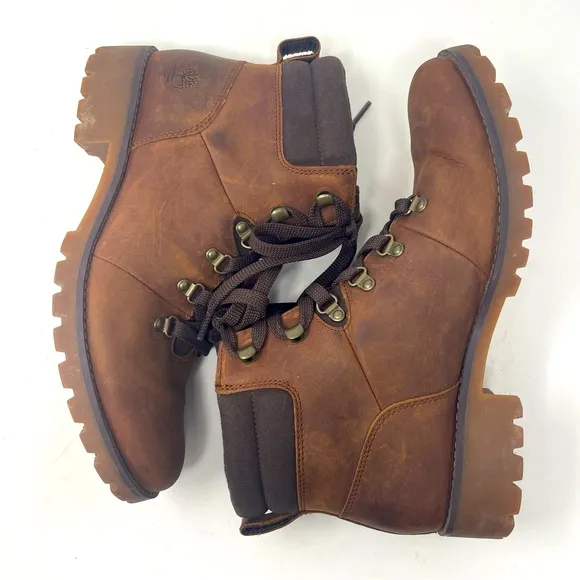 Timberland Leather Hiking Boots - Brown - Size 9.5