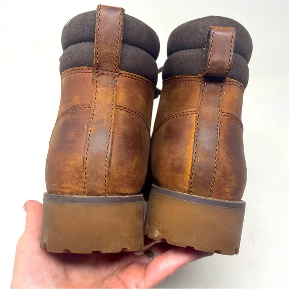 Timberland Leather Hiking Boots - Brown - Size 9.5