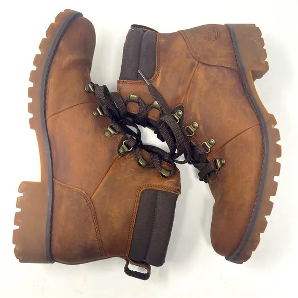 Timberland Leather Hiking Boots - Brown - Size 9.5