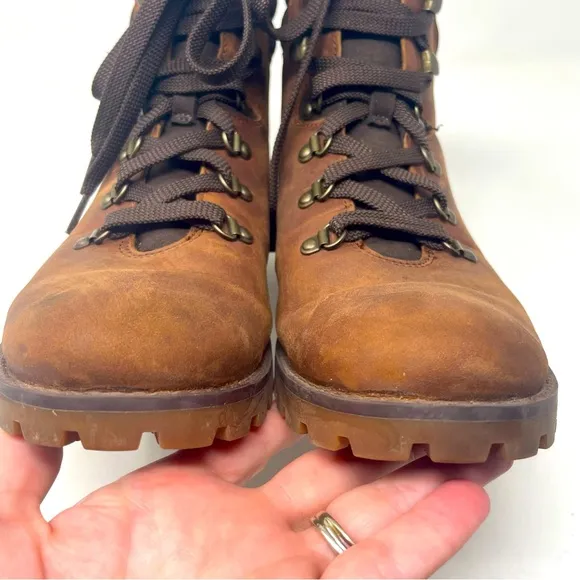 Timberland Leather Hiking Boots - Brown - Size 9.5