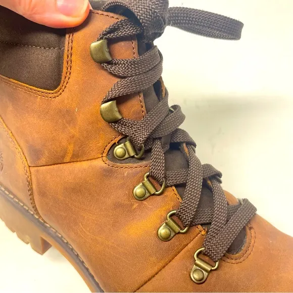 Timberland Leather Hiking Boots - Brown - Size 9.5