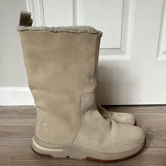 Timberland Mabel Town Pull On Beige Boots