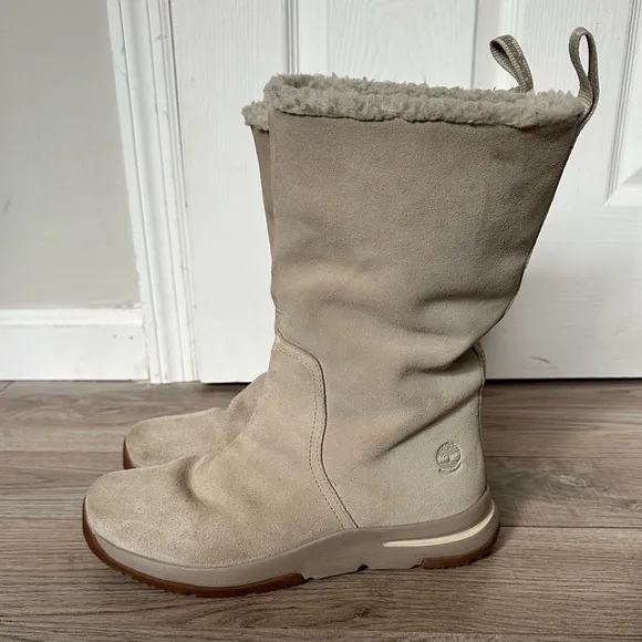 Timberland Mabel Town Pull On Beige Boots