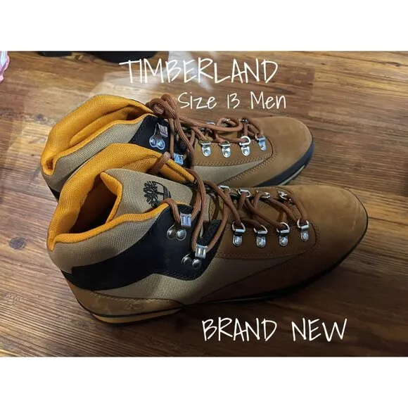 Timberland Mid Hiking Boots leather Men's Size 13 US Brand New