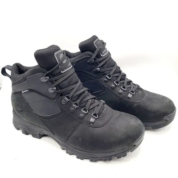 TIMBERLAND Mt Maddsen Hiking Boots Men's Size 13 Mid Waterproof Work Black 2731R