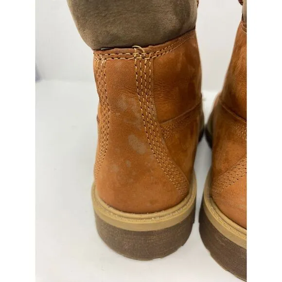 Timberland Premium Waterproof Nubuck Boots Size 6.5Y Rust‎ Womens 8 Outdoor