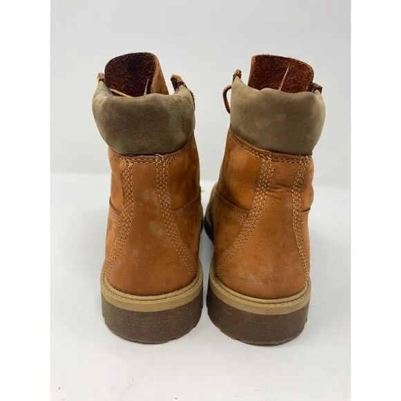 Timberland Premium Waterproof Nubuck Boots Size 6.5Y Rust‎ Womens 8 Outdoor