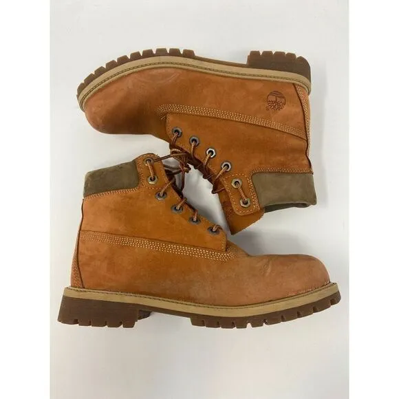 Timberland Premium Waterproof Nubuck Boots Size 6.5Y Rust‎ Womens 8 Outdoor