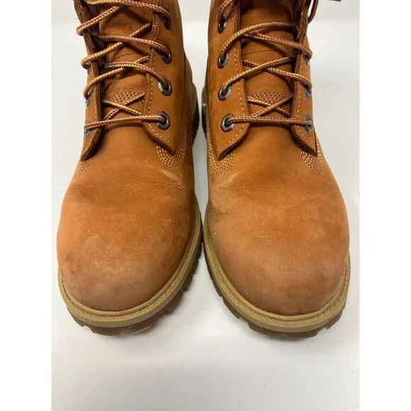 Timberland Premium Waterproof Nubuck Boots Size 6.5Y Rust‎ Womens 8 Outdoor