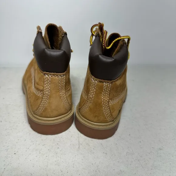 Timberland Premium Work Boots Toddler 9 Wheat Tan Leather Nubuck 12809B Hiking