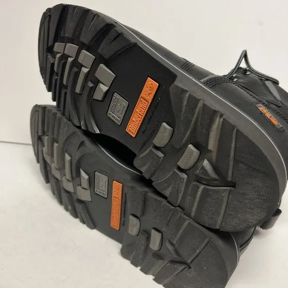 Timberland Pro Men's 6” Pit Boss Steel Toe Black Work Boots, Size 13 M