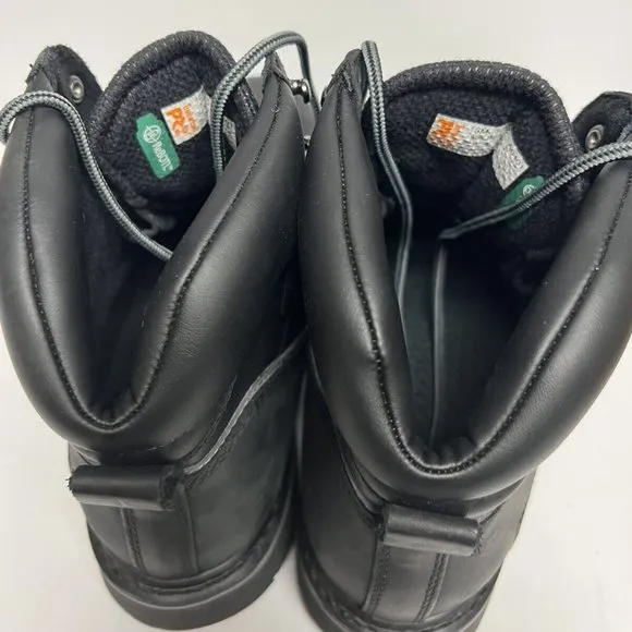 Timberland Pro Men's 6” Pit Boss Steel Toe Black Work Boots, Size 13 M